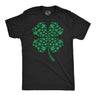 Mens Clover Made Of Pot Leaves T Shirt Funny St Pattys Day 420 Lovers Weed Joke Tee for Guys