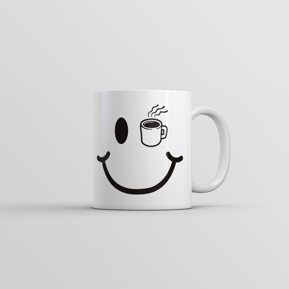 Coffee Cup Eye Smile Mug Funny Novelty Gift Cup-11oz