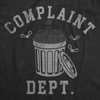 Womens Funny T Shirts Complaint Dept Sarcastic Trash Can Graphic Tee For Ladies