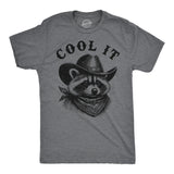 Mens Funny T Shirts Cool It Cowboy Sarcastic Raccoon Graphic Novelty Tee for Men