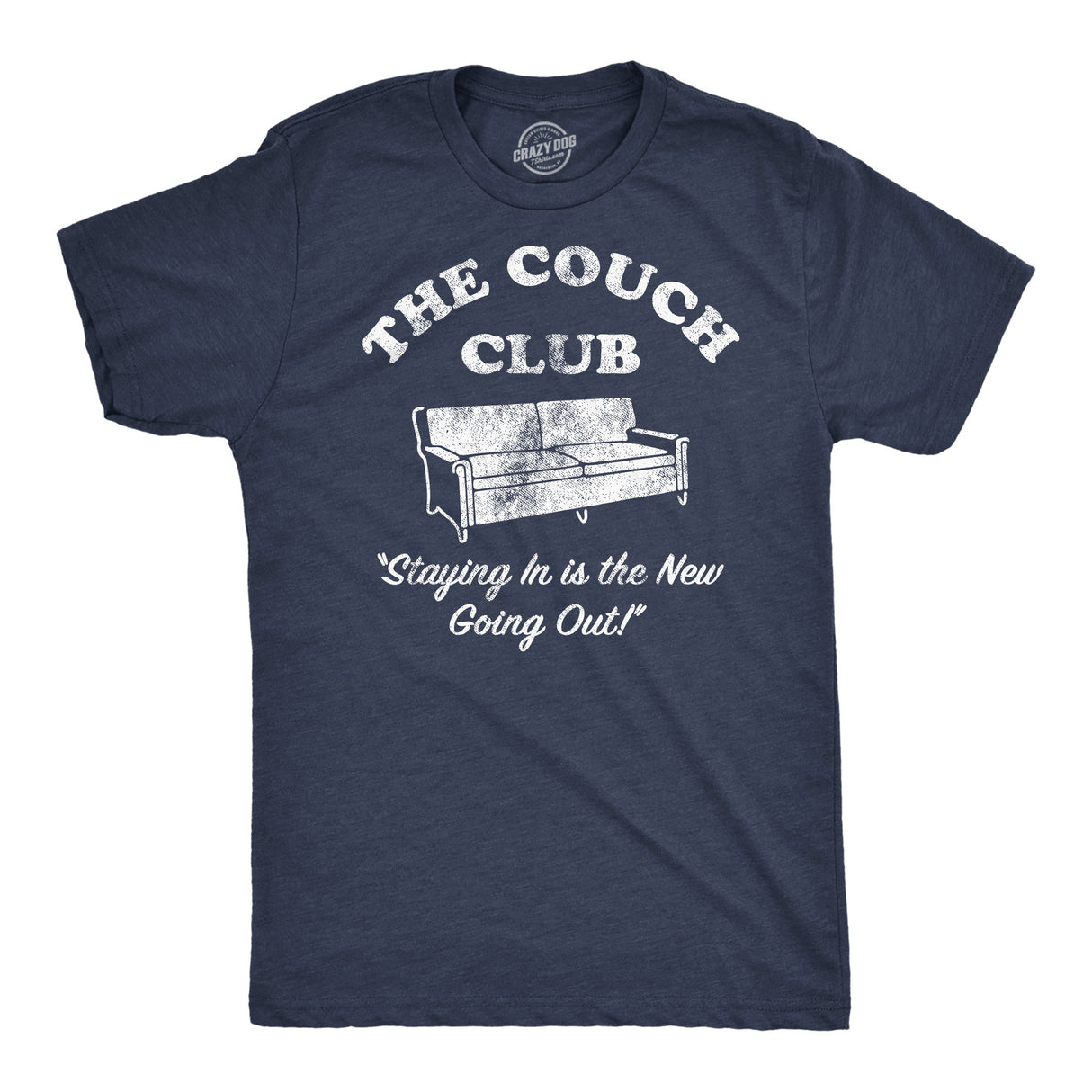Mens Funny T Shirts The Couch Club Sarcastic Lazy Sofa Graphic Tee for Men