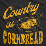 Womens Funny T Shirts Country As Cornbread Sarcastic Southern Graphic Tee For Ladies