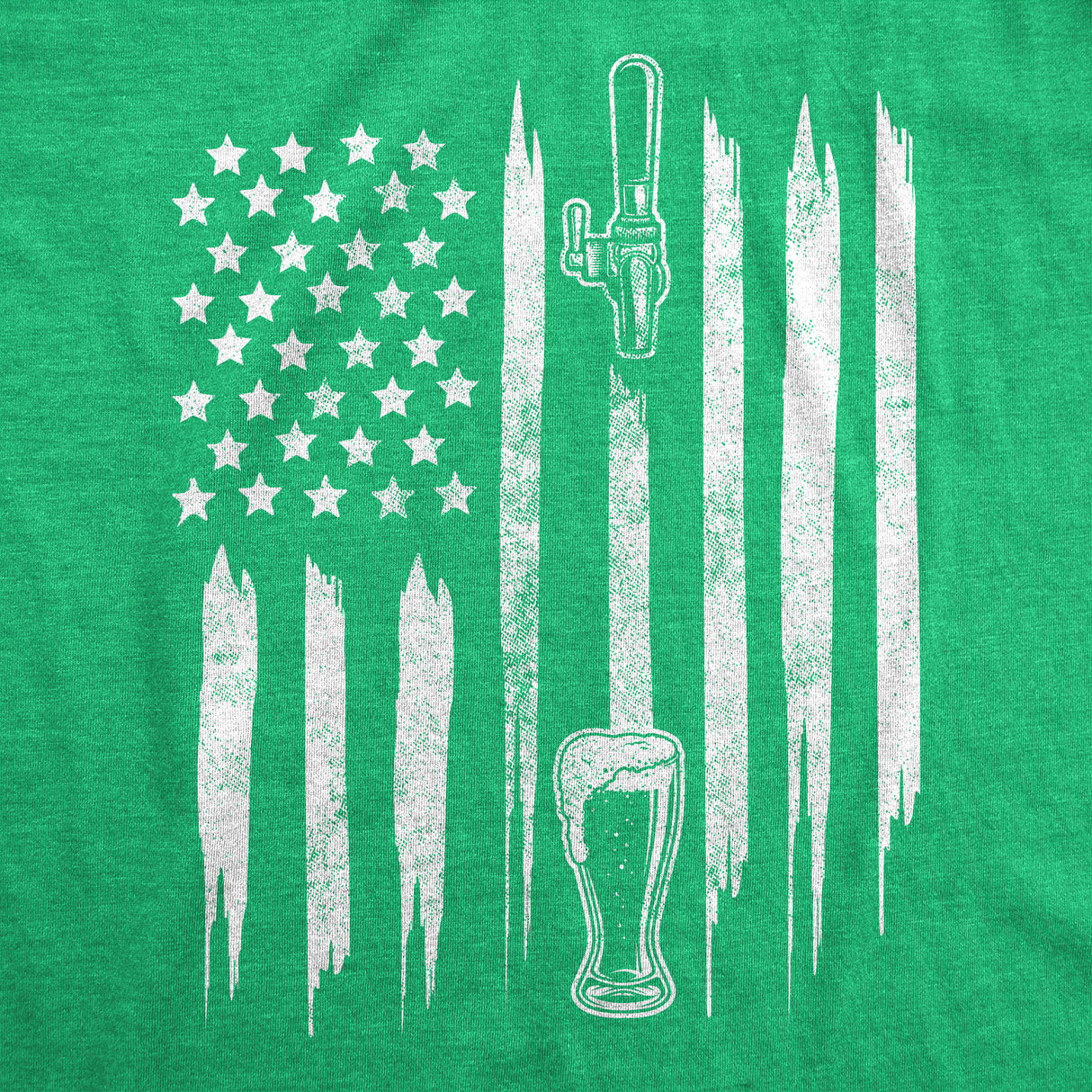 Mens Craft Beer American Flag St Patricks Day Graphic Tee Drinking T Shirt