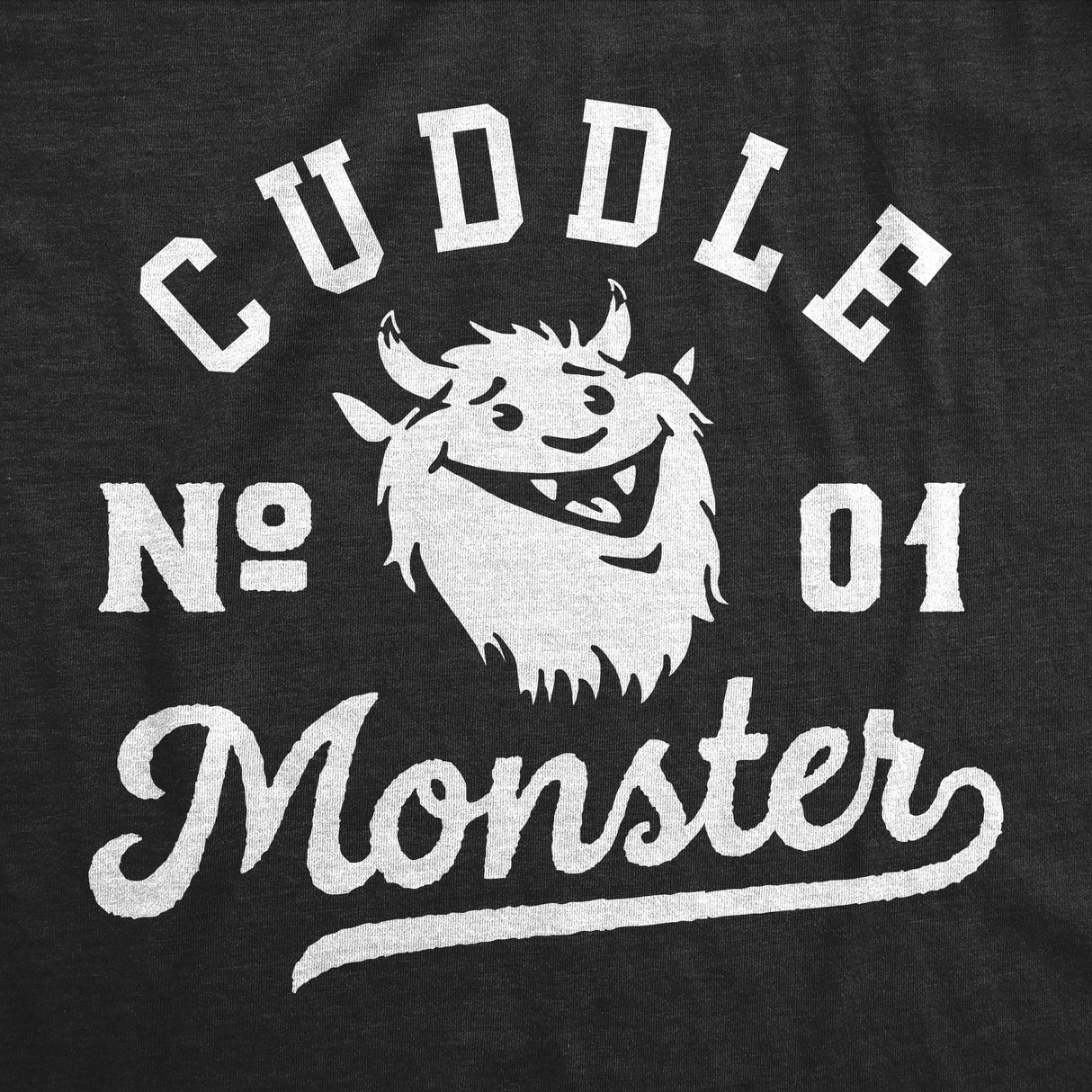 Mens Cuddle Monster T Shirt Funny Snuggling Hugging Joke Tee For Guys