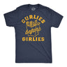 Mens Funny T Shirts Curlies Before Girlies Sarcastic Curly Fries Graphic Tee for Men
