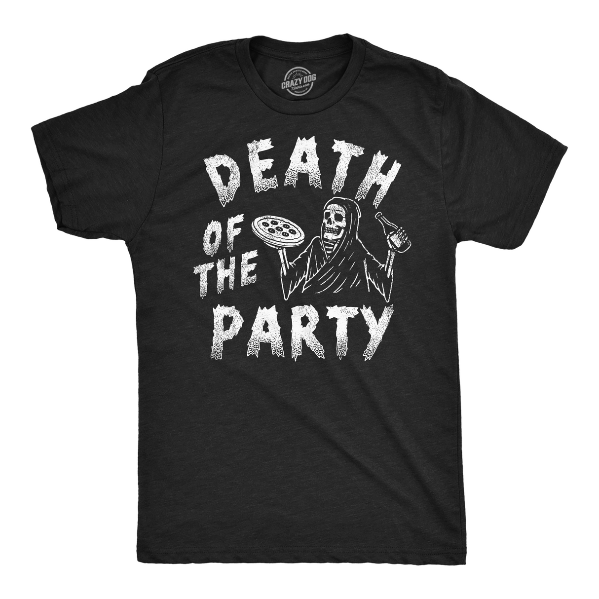 Mens Funny T Shirts Death of the Party Sarcastic Grim Reaper Graphic Tee for Men