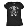 Womens Funny T Shirts I Deserve A Lil Treat Sarcastic Ice Cream Graphic Tee