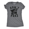 Womens Dont Poke Funny T Shirts Sarcastic Bear Graphic Tee For Ladies