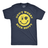 Mens Dont Worry Be Hoppy Funny T Shirt Sarcastic Drinking Tee for Men