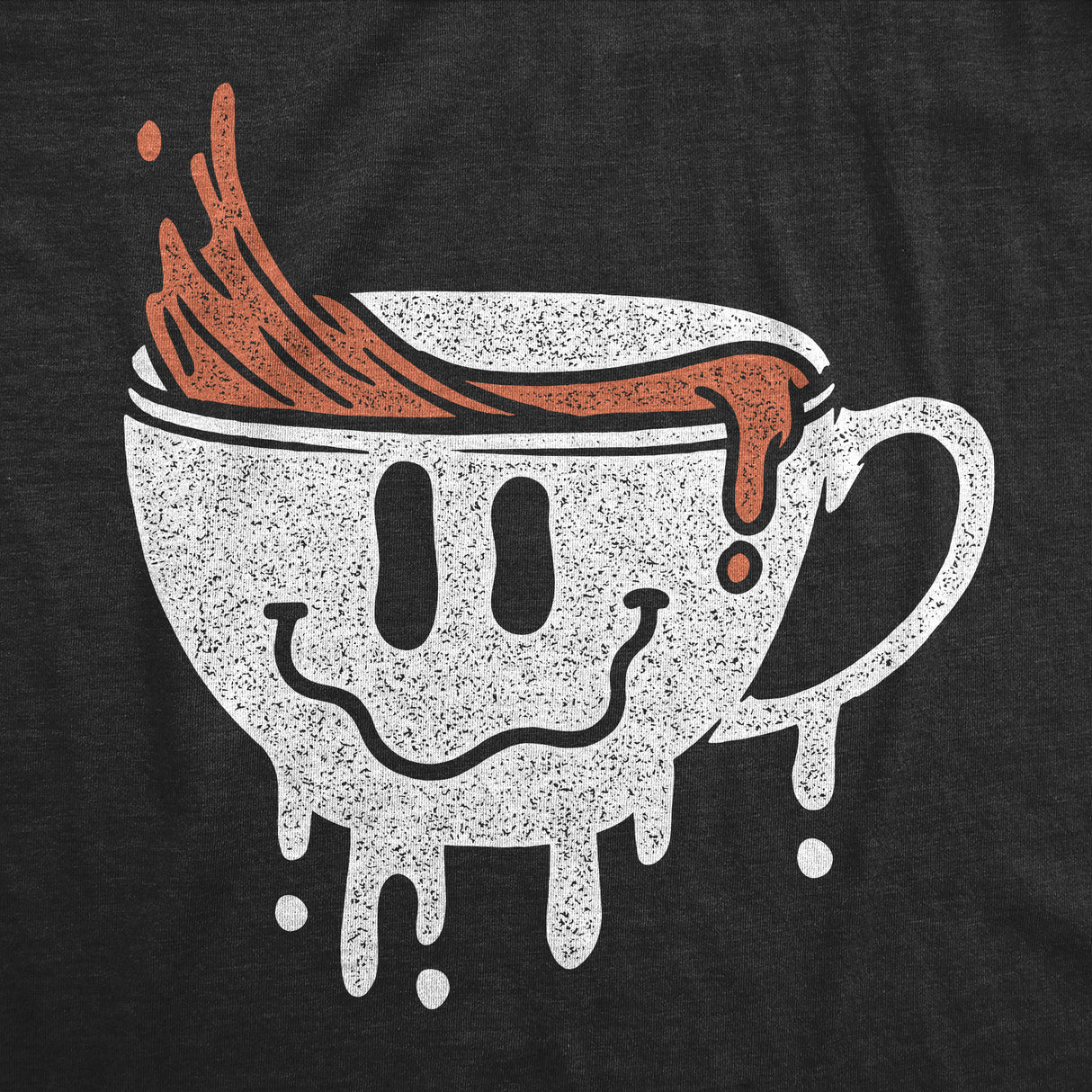 Mens Dripping Coffee Smile Funny T Shirts Caffeine Graphic Tee For Men