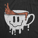 Mens Dripping Coffee Smile Funny T Shirts Caffeine Graphic Tee For Men