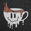 Womens Dripping Coffee Smile Funny T Shirts Caffeine Graphic Tee For Ladies