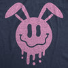 Womens Funny T Shirts Dripping Easter Bunny Smile Graphic Tee For Ladies