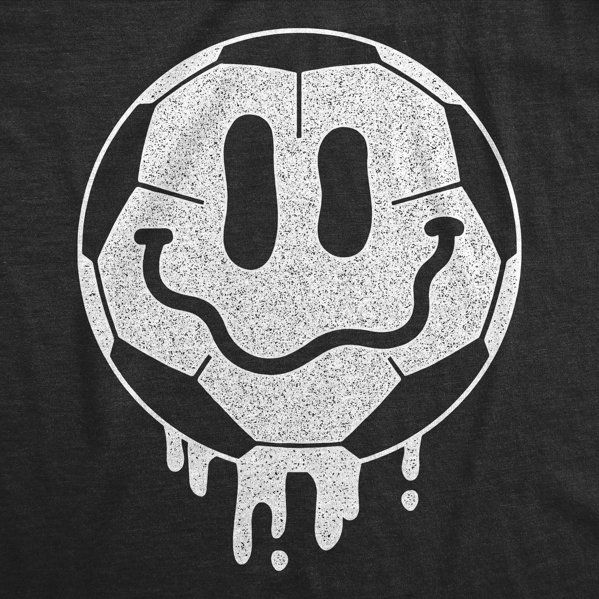 Mens Dripping Soccer Ball Smile Funny T Shirts Sports Graphic Tee for Men
