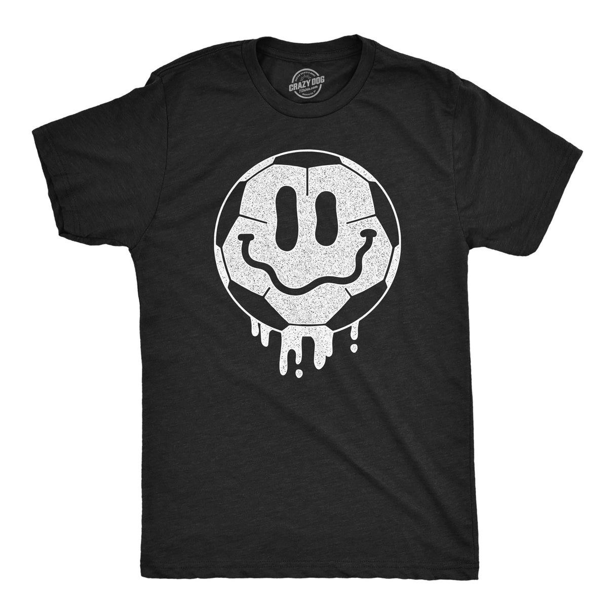 Mens Dripping Soccer Ball Smile Funny T Shirts Sports Graphic Tee for Men