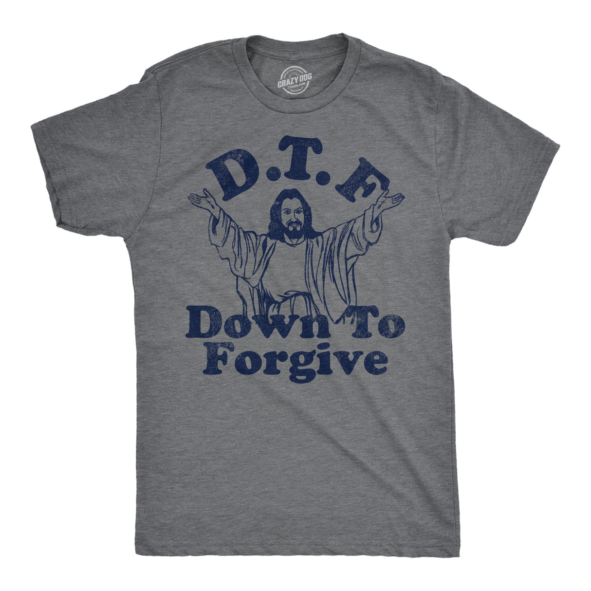 Mens Funny T Shirts DTF Down to Forgive Sarcastic Religious Tee for Men