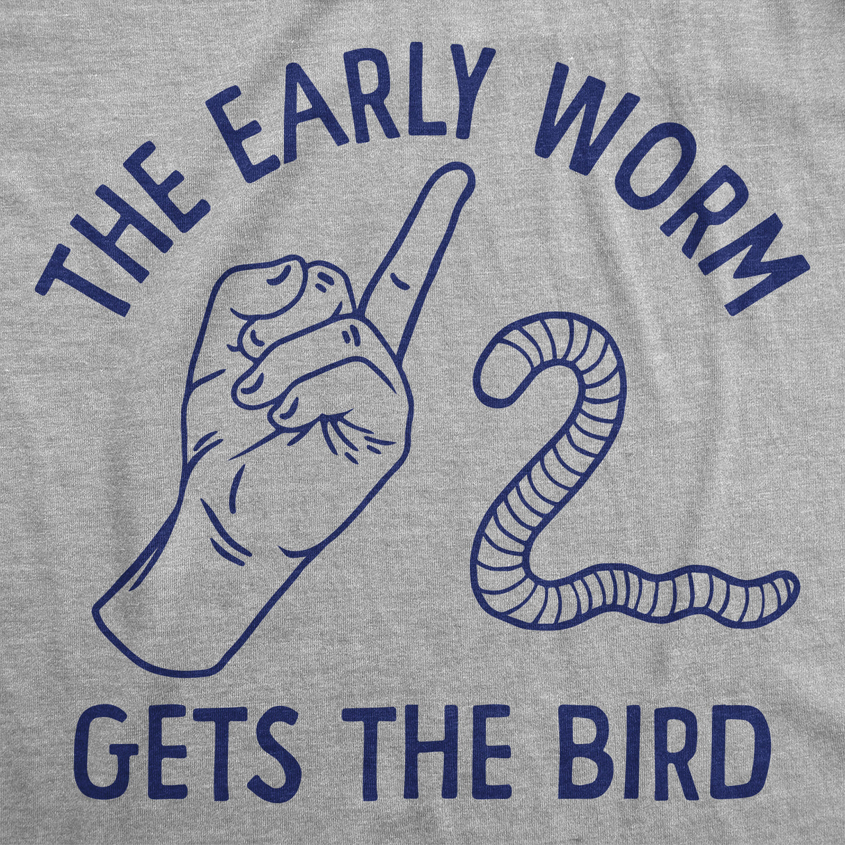 Mens Funny T Shirts The Early Worm Gets The Bird Sarcastic Middle Finger Graphic Tee for Men