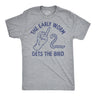 Mens Funny T Shirts The Early Worm Gets The Bird Sarcastic Middle Finger Graphic Tee for Men