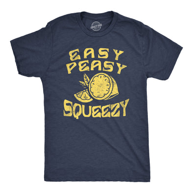 Mens Easy Peasy Lemon Squeezy T Shirt Funny Relaxed Lemons Saying Joke Tee For Guys