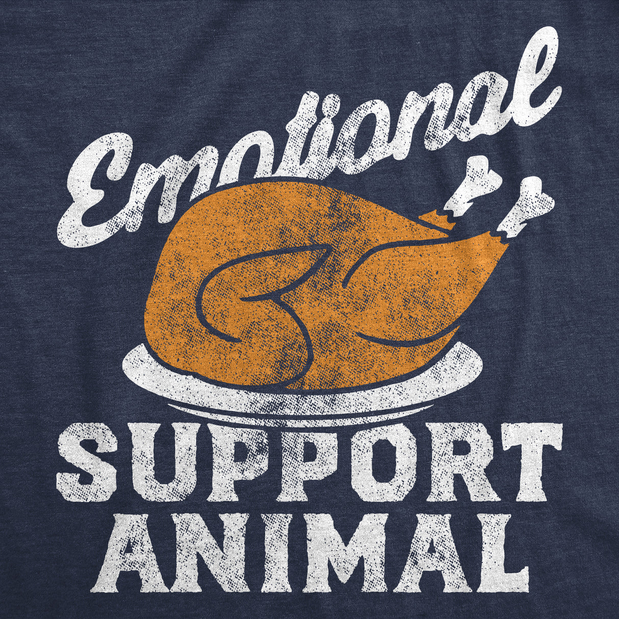 Mens Funny T Shirts Emotional Support Animal Turkey Sarcastic Thanksgiving Dinner Novelty Tee for Men