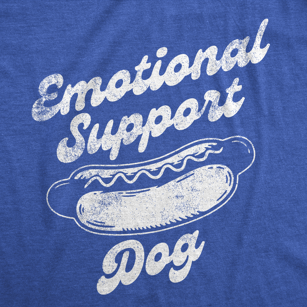 Womens Funny T Shirts Emotional Support Dog Sarcastic Hotdog Graphic Tee
