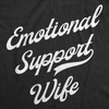 Womens Funny T Shirts Emotional Support Wife Sarcastic Graphic Tee For Ladies