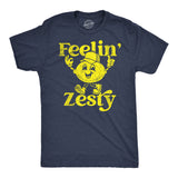 Mens Feelin Zesty Funny T Shirt Sarcastic Lemon Graphic Novelty Tee for Men