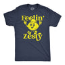 Mens Feelin Zesty Funny T Shirt Sarcastic Lemon Graphic Novelty Tee for Men