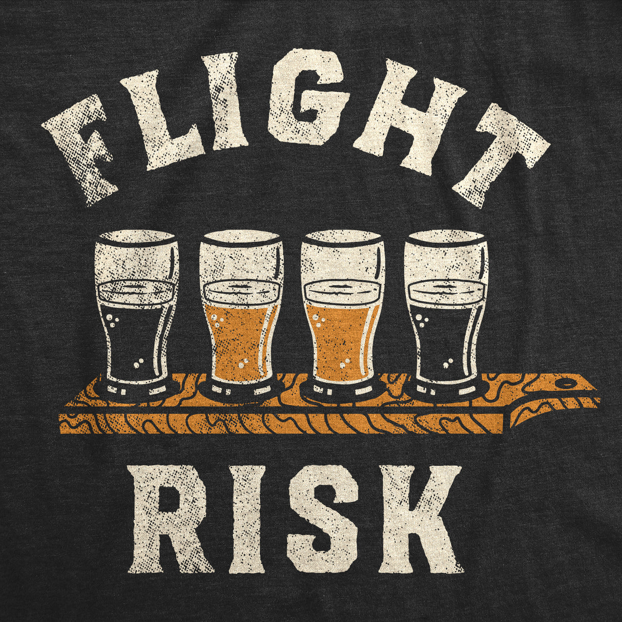 Mens Flight Risk Funny T Shirts Sarcastic Drinking Graphic Tee for Men