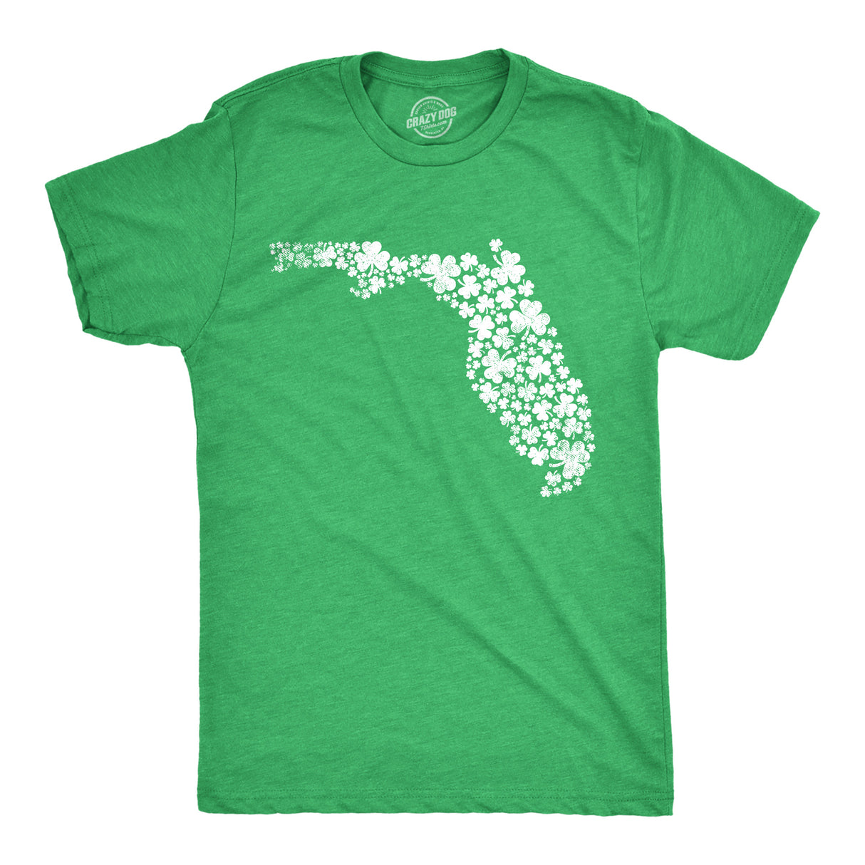 Mens Florida State Clovers T Shirt Funny St Pattys Day Parade Shamrocks Lovers Tee for Guys