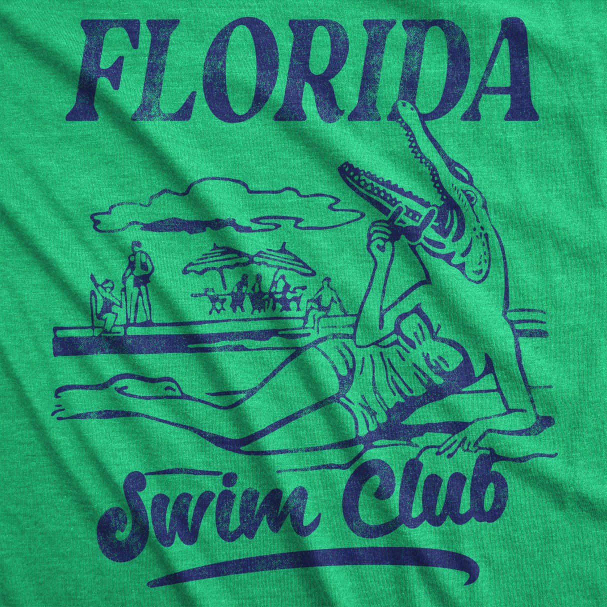 Womens Funny T Shirts Florida Swim Club Sarcastic Alligator Graphic Novelty Tee For Ladies