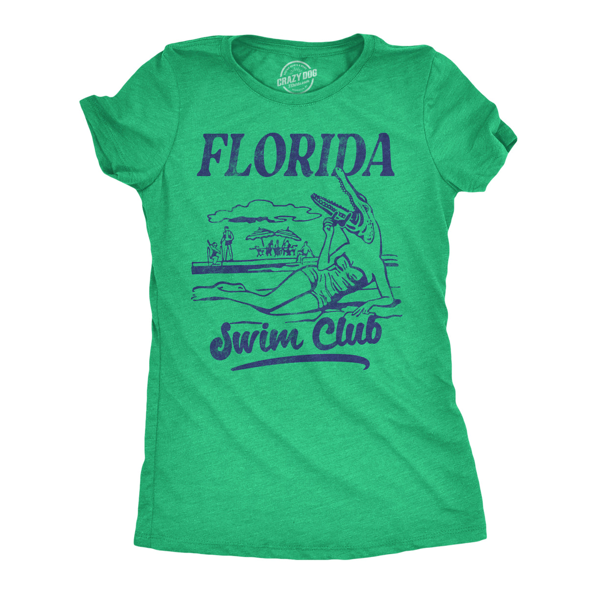 Womens Funny T Shirts Florida Swim Club Sarcastic Alligator Graphic Novelty Tee For Ladies