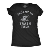 Womens Funny T Shirts Fluent In Trash Talk Sarcastic Possum Graphic Tee for Ladies