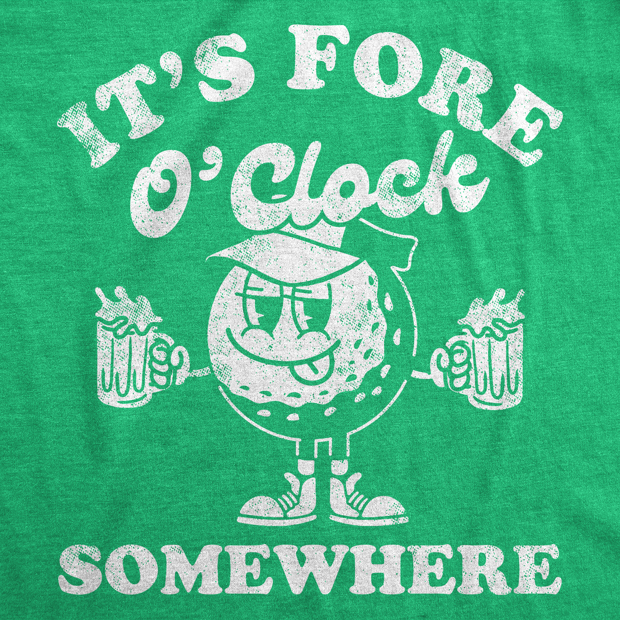 Mens Its Fore O Clock Somewhere Funny T Shirts Sarcastic Golf Tee for Men