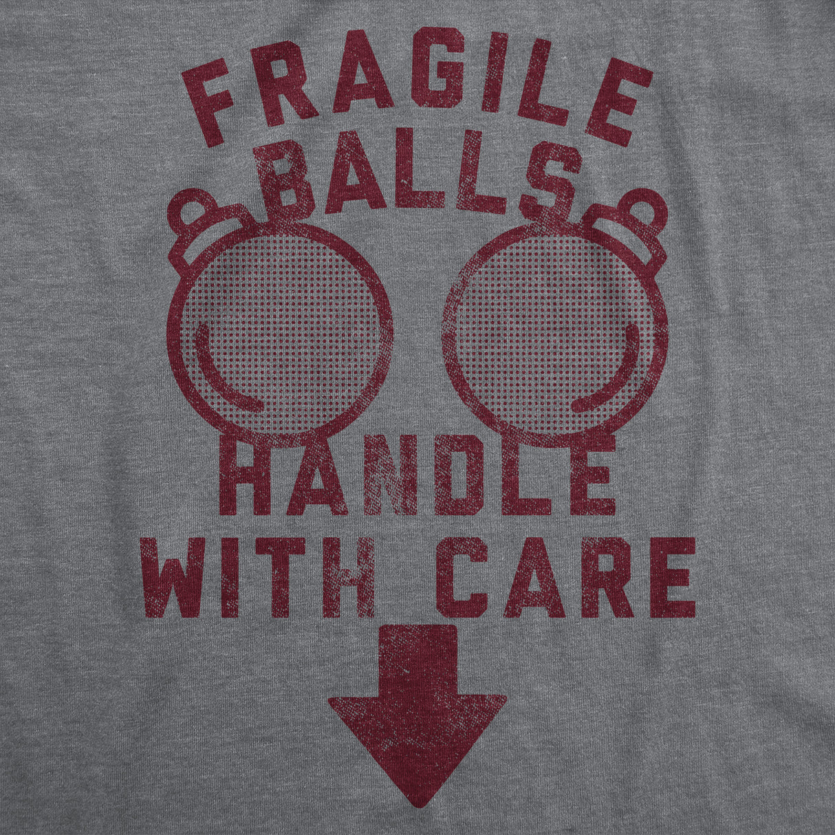 Mens Funny T Shirts Fragile Balls Handle With Care Sarcastic Christmas Ornament Graphic Tee for Men