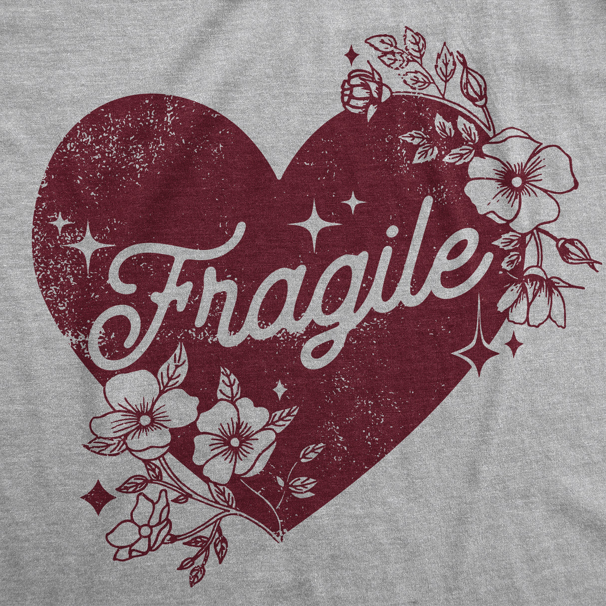 Mens Fragile Heart T Shirt Funny Valentines Day Delicate Sensitive Joke Tee For Guys