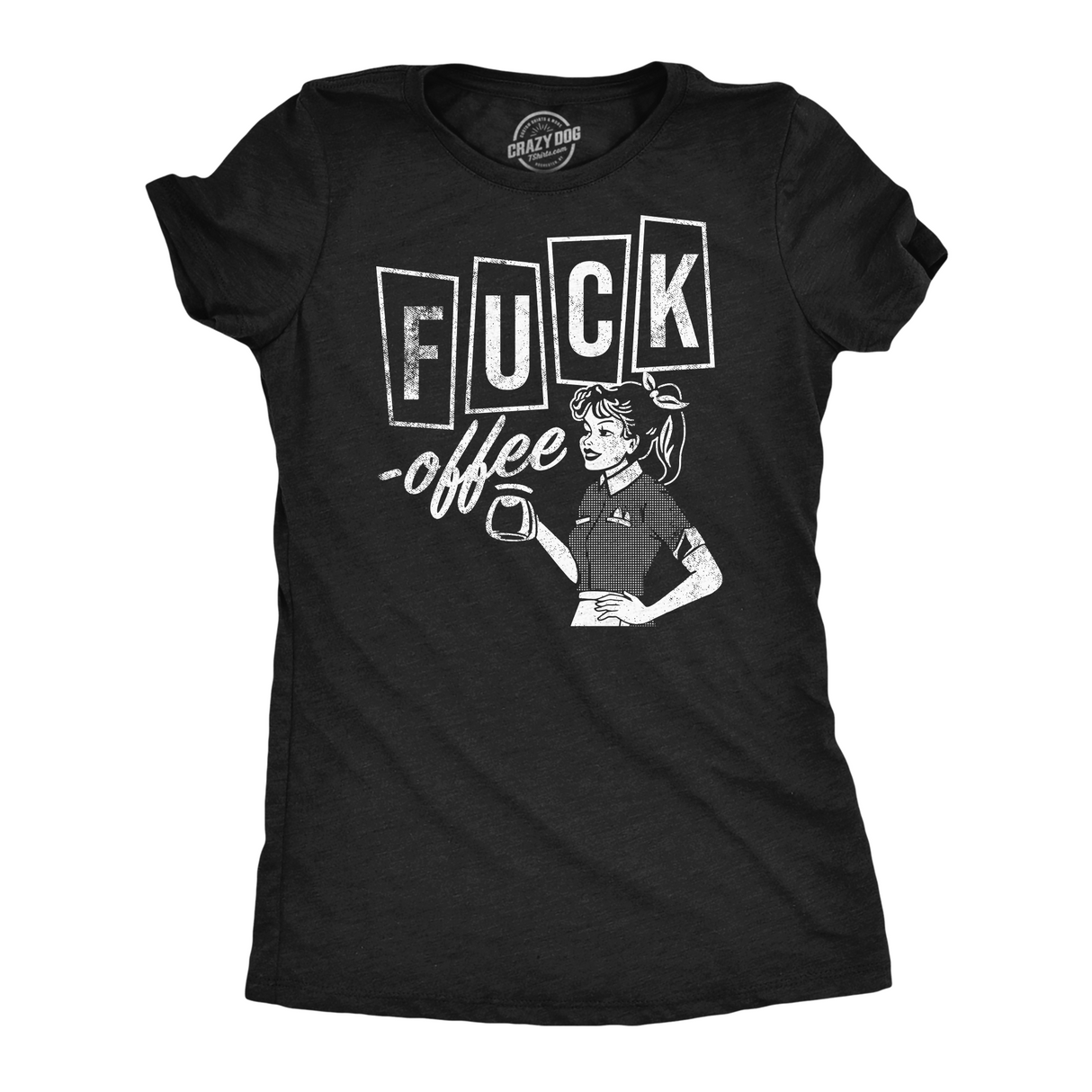 Womens Funny T Shirts Fuck Offee Sarcastic Caffeine Novelty Tee For Ladies