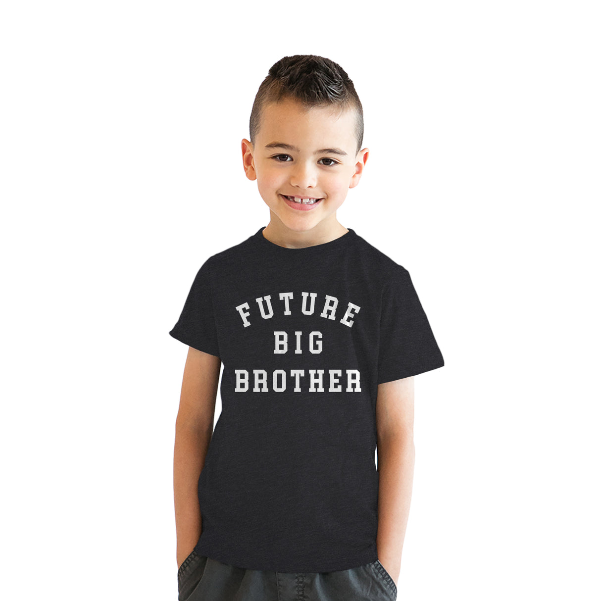 Youth Future Big Brother T Shirt Funny Sibling New Baby Joke Tee For Kids