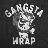 Mens Funny T Shirts Gangsta Wrap Sarcastic Food Graphic Tee for Men