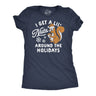 Womens Funny T Shirts I Get A Little Nuts Around The Holidays Sarcastic Squirrel Graphic Tee for Ladies