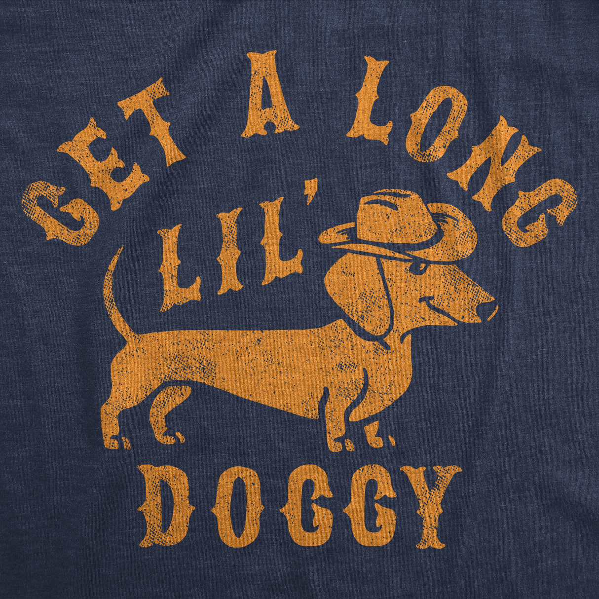 Womens Funny T Shirts Get A Long Lil Doggy Sarcastic Wiener Dog Tee for Ladies