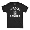 Mens Funny T Shirts Gettin Sauced Sarcastic BBQ Graphic Novelty Tee For Men