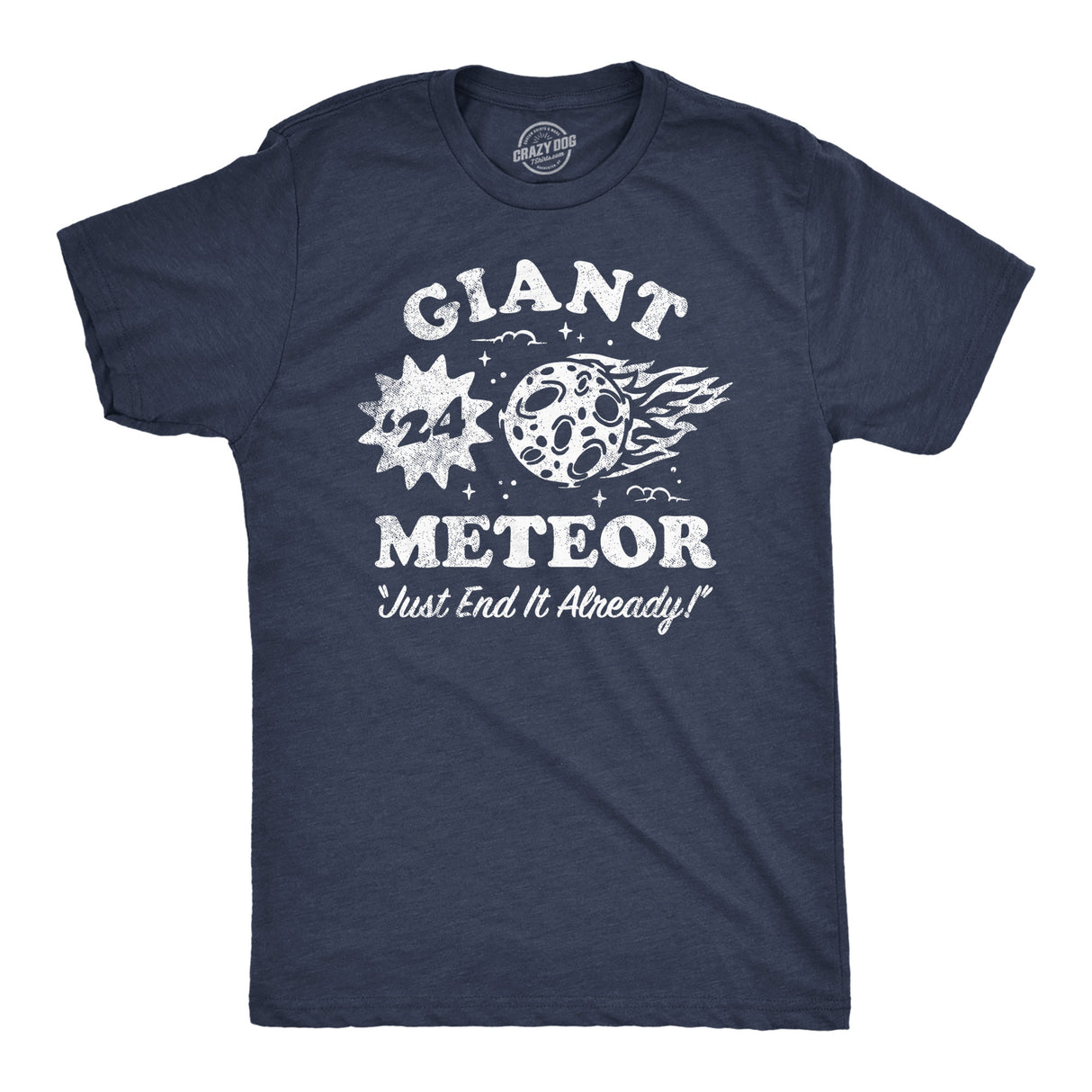 Mens Funny T Shirts Giant Meteor 24 Sarcastic Election Graphic Novelty Tee for Men