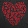 Womens Glitter Heart T Shirt Funny Awesome Valentines Day Hearts Lovers Tee For Ladies