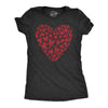 Womens Glitter Heart T Shirt Funny Awesome Valentines Day Hearts Lovers Tee For Ladies