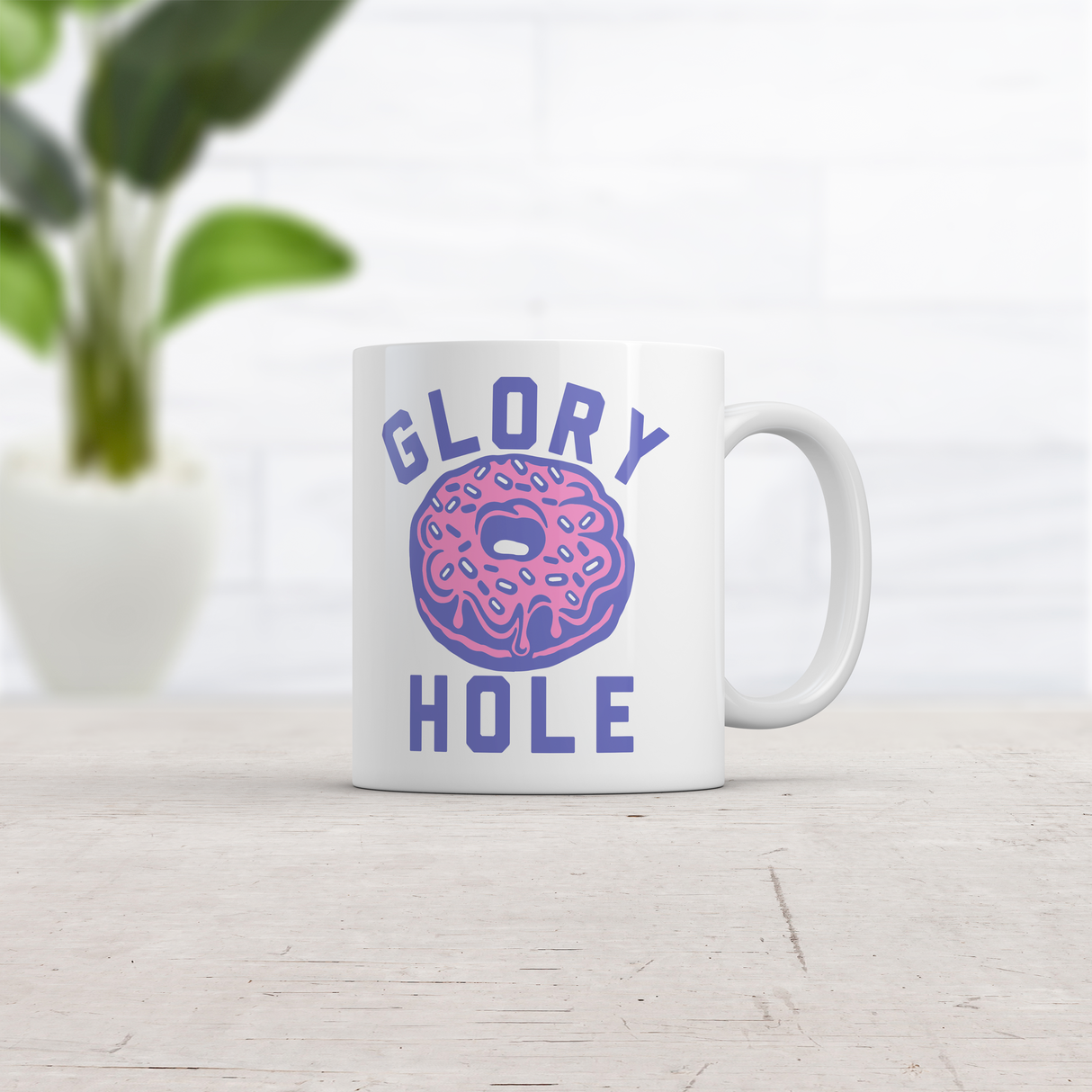 Glory Hole Mug Funny Sarcastic Donut Graphic Coffee Cup-11oz