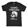 Mens Funny T Shirts Going Through Hell Sarcastic Skull Graphic Novelty Tee for Men