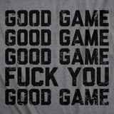 Womens Funny T Shirts Good Game Fuck You Sarcastic Graphic Tee for Ladies
