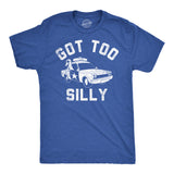 Mens Funny T Shirts Got Too Silly Sarcastic Police Graphic Partying Novelty Tee for Men