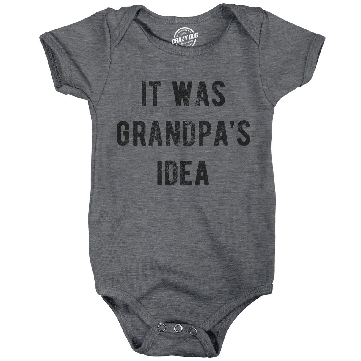 It Was Grandpas Idea Baby Bodysuit Funny Sarcastic Graphic Jumper For Infants